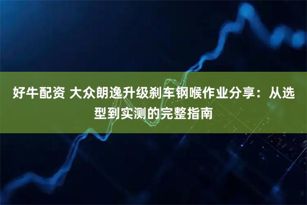 好牛配资 大众朗逸升级刹车钢喉作业分享：从选型到实测的完整指南