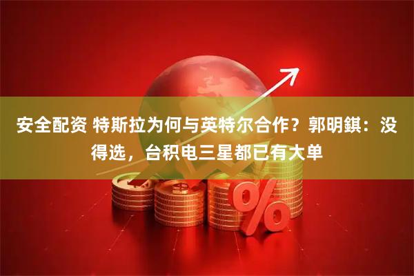 安全配资 特斯拉为何与英特尔合作？郭明錤：没得选，台积电三星都已有大单
